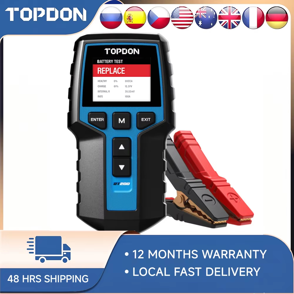 Topdon Tc001 Thermal Camera - محلل بطارية رقمي TOPDON BT200 12