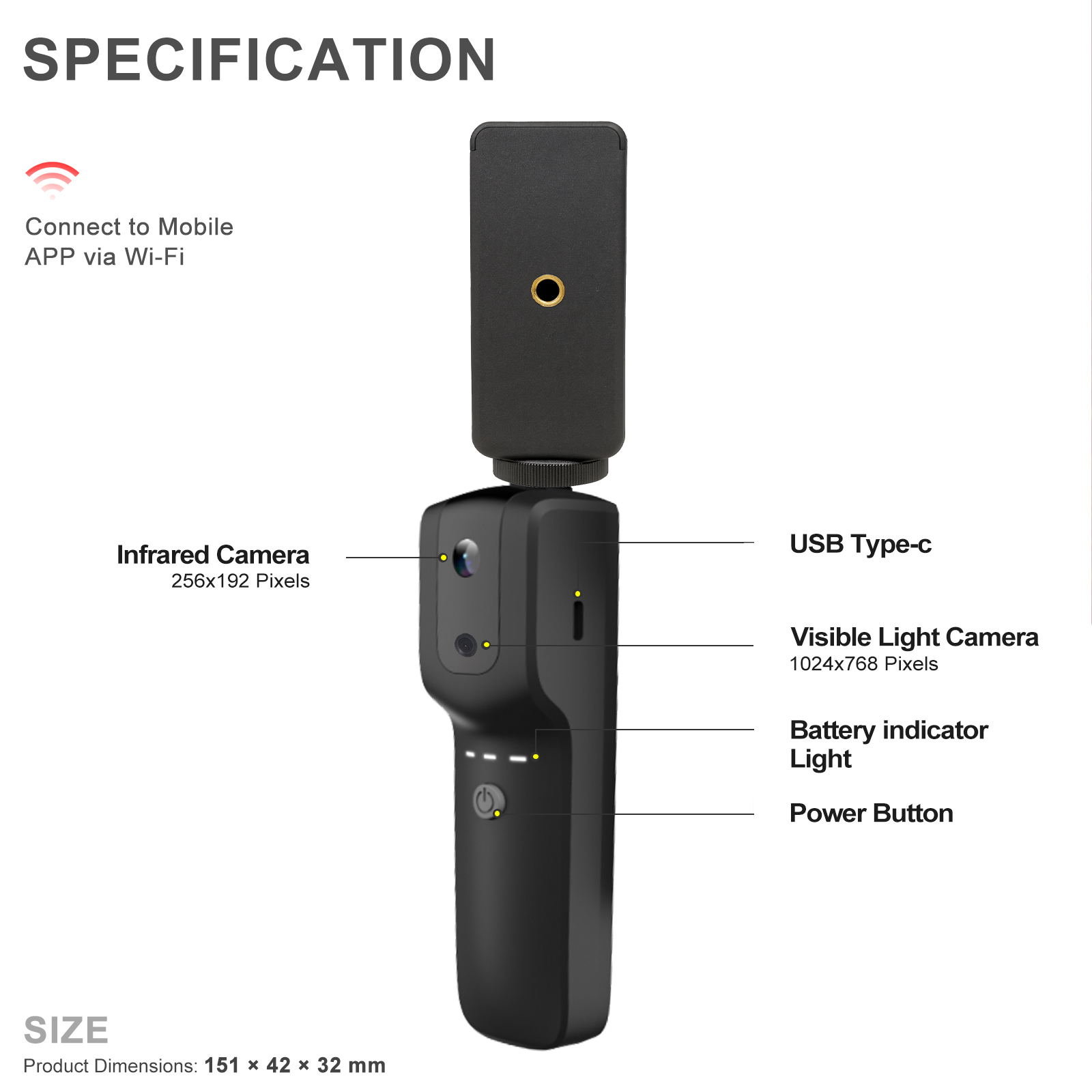 كاميرا حرارية لاسلكية محمولة،  - مراجعة Thermal Imaging Camera 256X192 وسعره